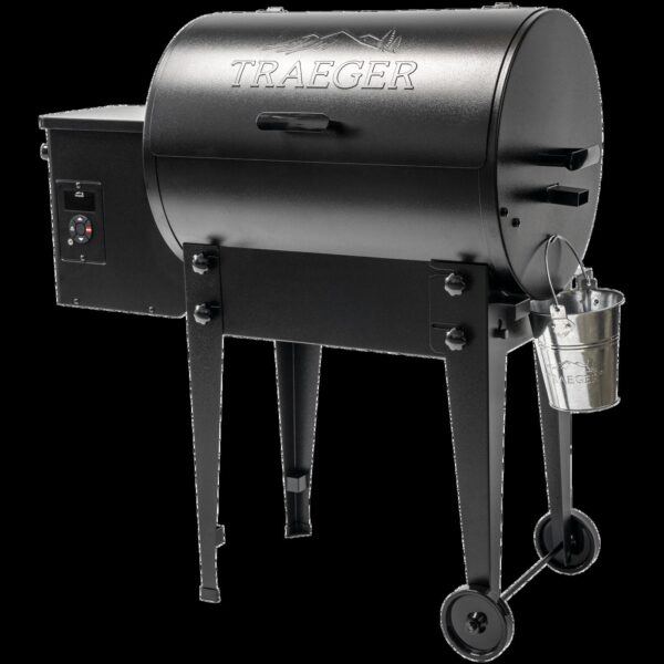 Traeger Tailgater 20 Portable Wood Pellet Grill with Folding Legs, Black (TFB30KLF)