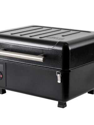 Traeger Ranger Portable Wood Pellet Grill with Cast Iron Griddle, Black (TFT18KLD)