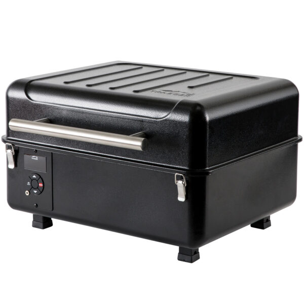 TFT18KLD-1-white.jpg Traeger Ranger Portable Wood Pellet Grill with Cast Iron Griddle, Black (TFT18KLD)